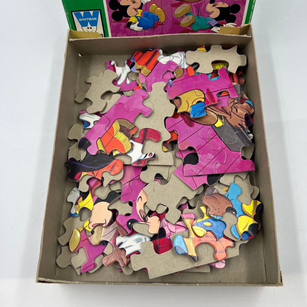 Vintage Walt Disney Mickey Mouse Whitman Jigsaw Puzzle 100 Interlocking Pieces‎ - Picture 4 of 6